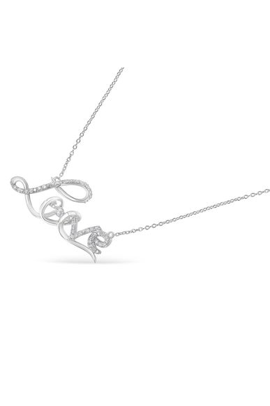 1/4 Cttw Diamond Cursive "Love" Necklace